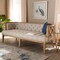 Baxton Studio Agnes Beige Linen Upholstered and White-Washed Oak Wood Sofa 152-9385 - alternate 6